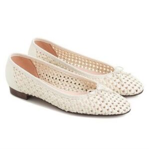 716 J. Crew Uptown Woven Classic Ballet Flats Size 6.5
